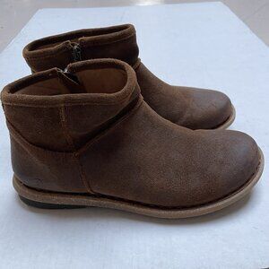 BORN Womens 10 Tinley Distressed Bootie Brown Ankle Boots Suede Fall Winter